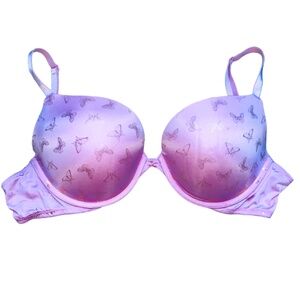 Victorias Secret butterfly print PUSH UP bra 38C